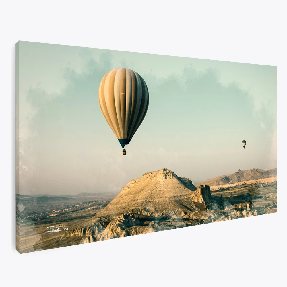 תמונה צבעונית למשרד בלון אוויר חם VII ציור בסגנון טבע ונופים - דגם 135729