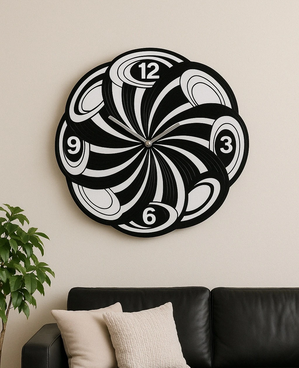 שעון קיר מתכת עגול דגם CLCK1009