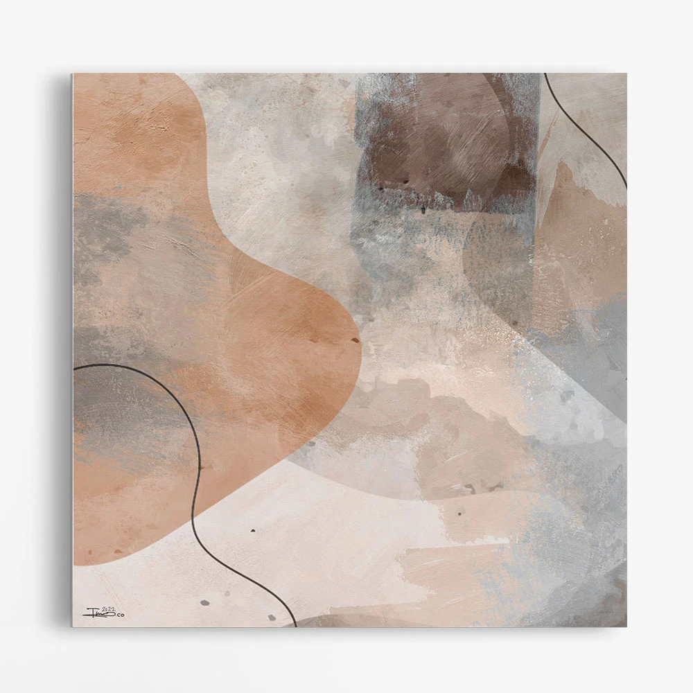 תמונה לסלון Light Abstract ציור בסגנון אבסטרקט - דגם alvtm46p2545 בגווני חום