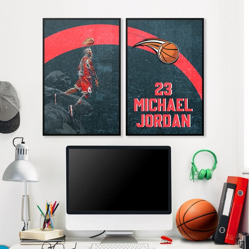 תמונות קנבס מחולקות של Michael Jordan תמונות ספורטאים - דגם 135238