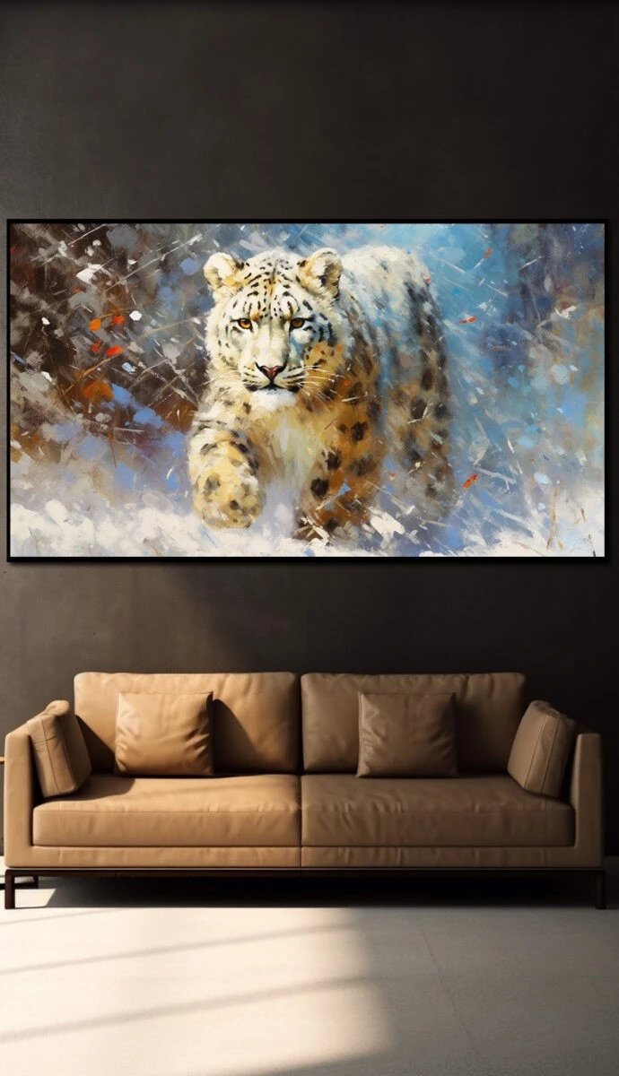 תמונת זכוכית למשרד עוצמת הניצחון הדפסת ציור על זכוכית בעלי חיים - דגם 32481857