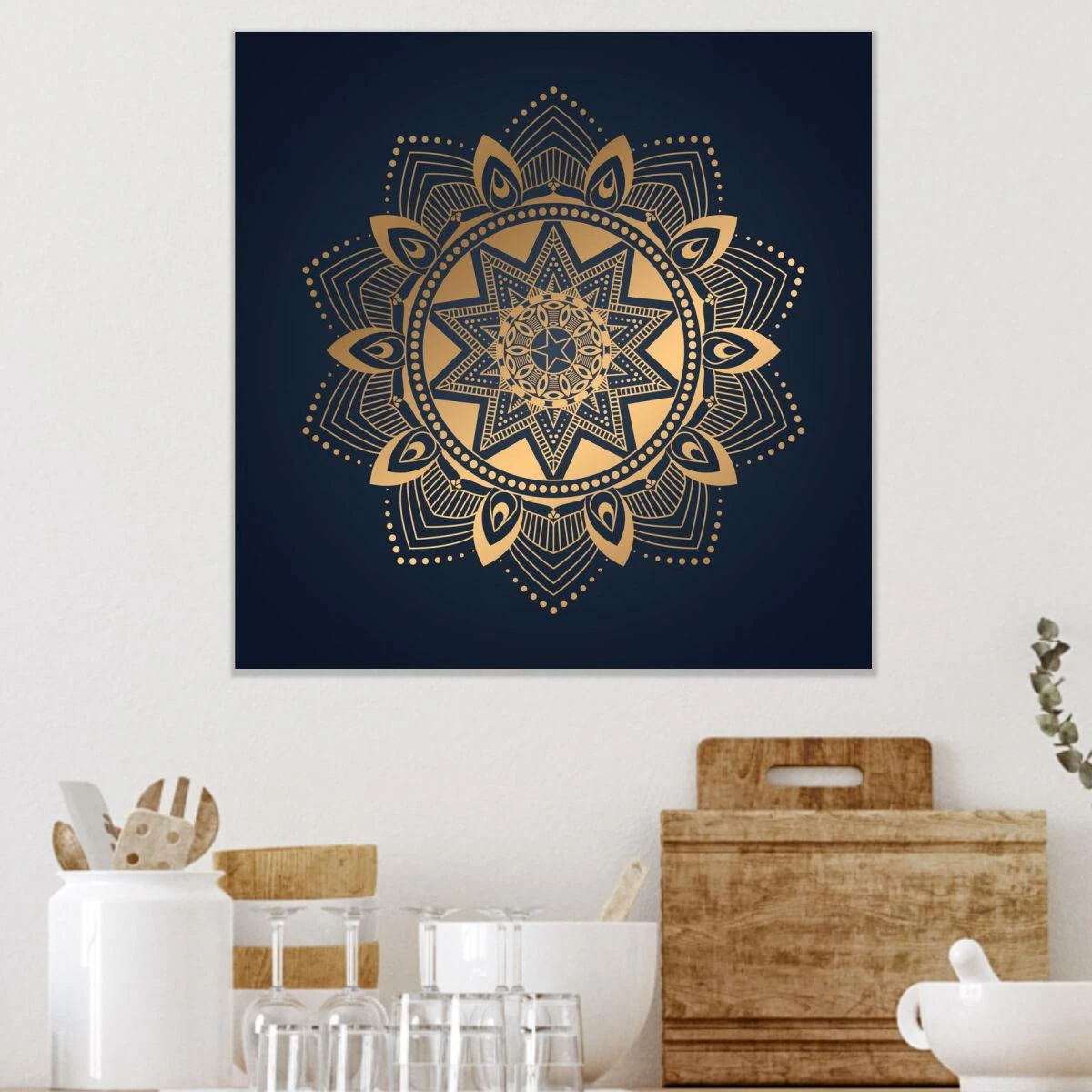 מנדלה יוקרתית - תמונות של מנדלה הדפסה על זכוכית או קנבס לסלון או למשרד דגם 3728283