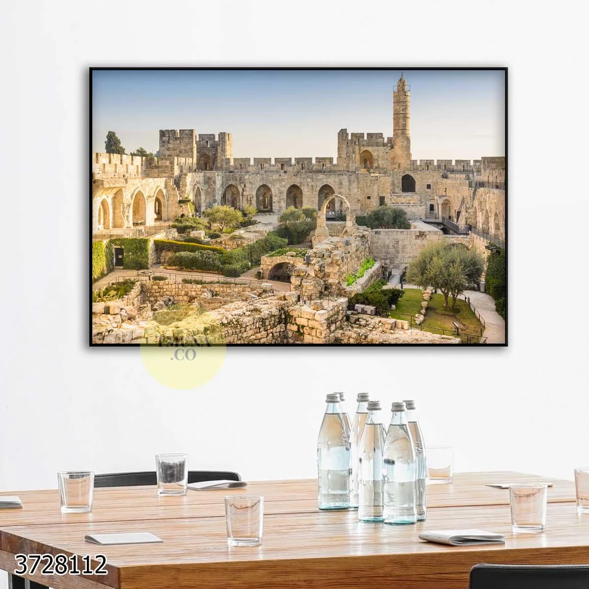 עיר דוד העתיקה - תמונה של ירושלים העתיקה להדפסה על קנבס למשרד לסלון או פינת אוכל דגם 3728112