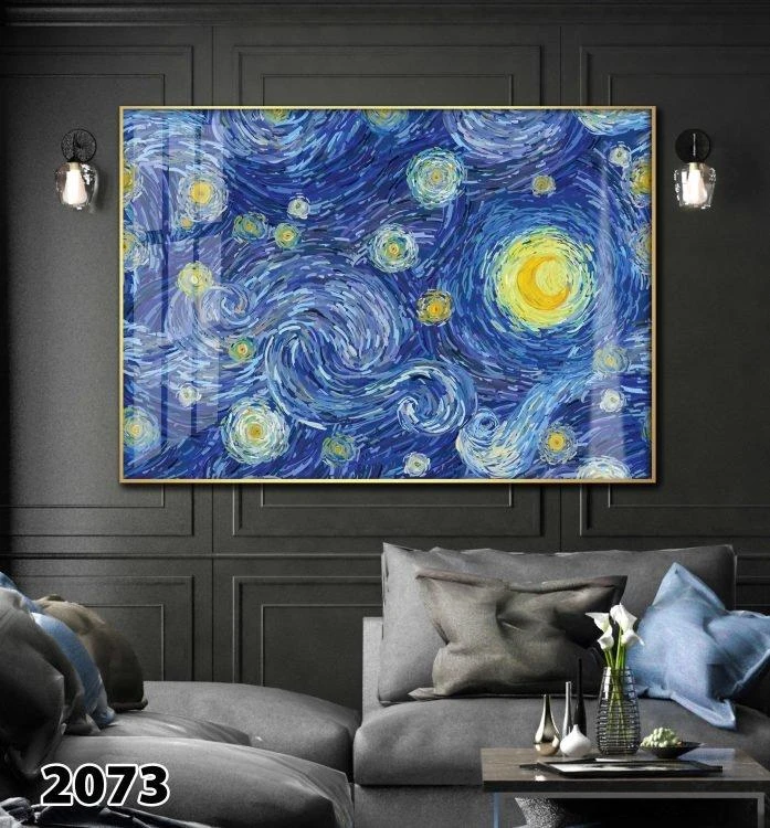 התמונה המפורסמת:  'ליל הכוכבים' של וינסנט ואן גוך בסגנון אבסטרקטי דגם 2073