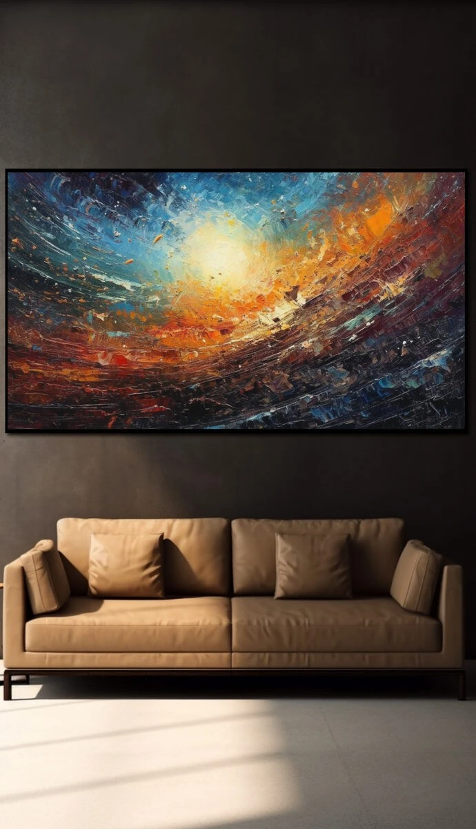 תמונת זכוכית למשרד יצירת הבריאה בחלל הדפסת ציור על זכוכית ציורים - דגם 32483026