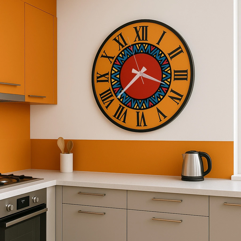 שעון קיר מתכת עגול דגם CLCK1006