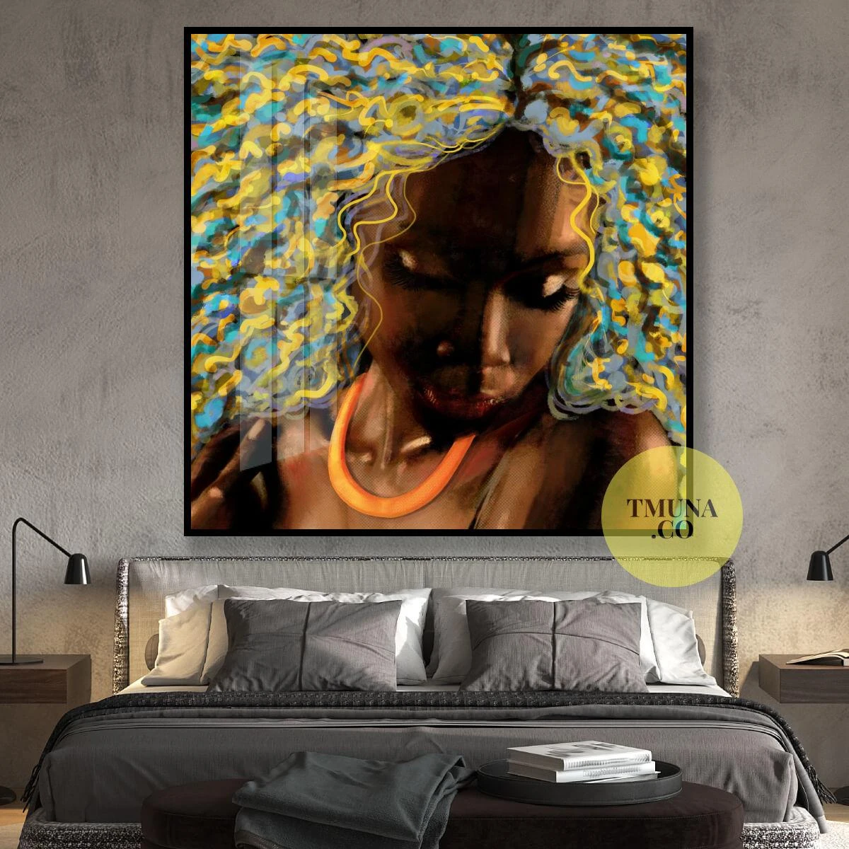 אפריקאיות | תמימות ויופי - פרינט מקורי להדפסה על קנבס או זכוכית דגם 134884