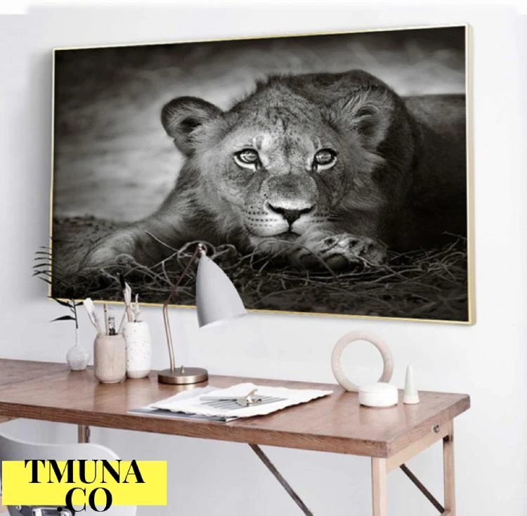 'מלך עתידי' תמונת קנבס בשחור לבן דגם 49044