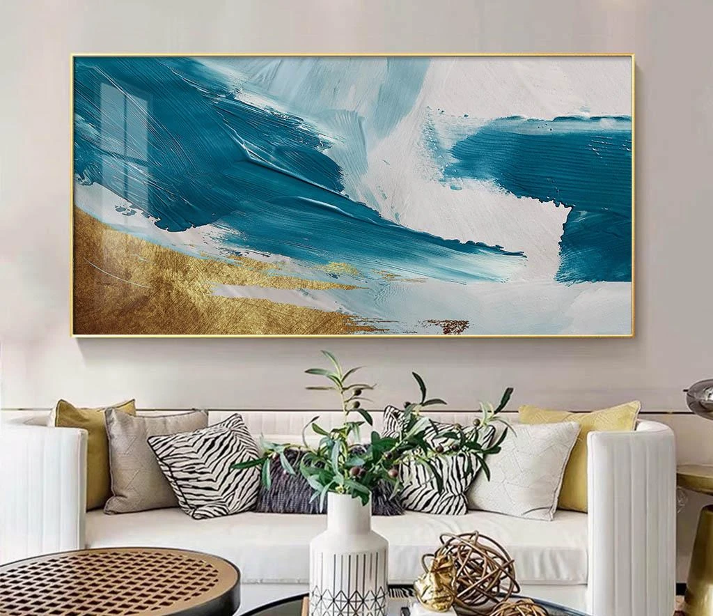 אבסטרקט ים תמונה מודרנית יפה להדפסה על קנבס למסדרון לסלון או לפינת אוכל דגם 3728489