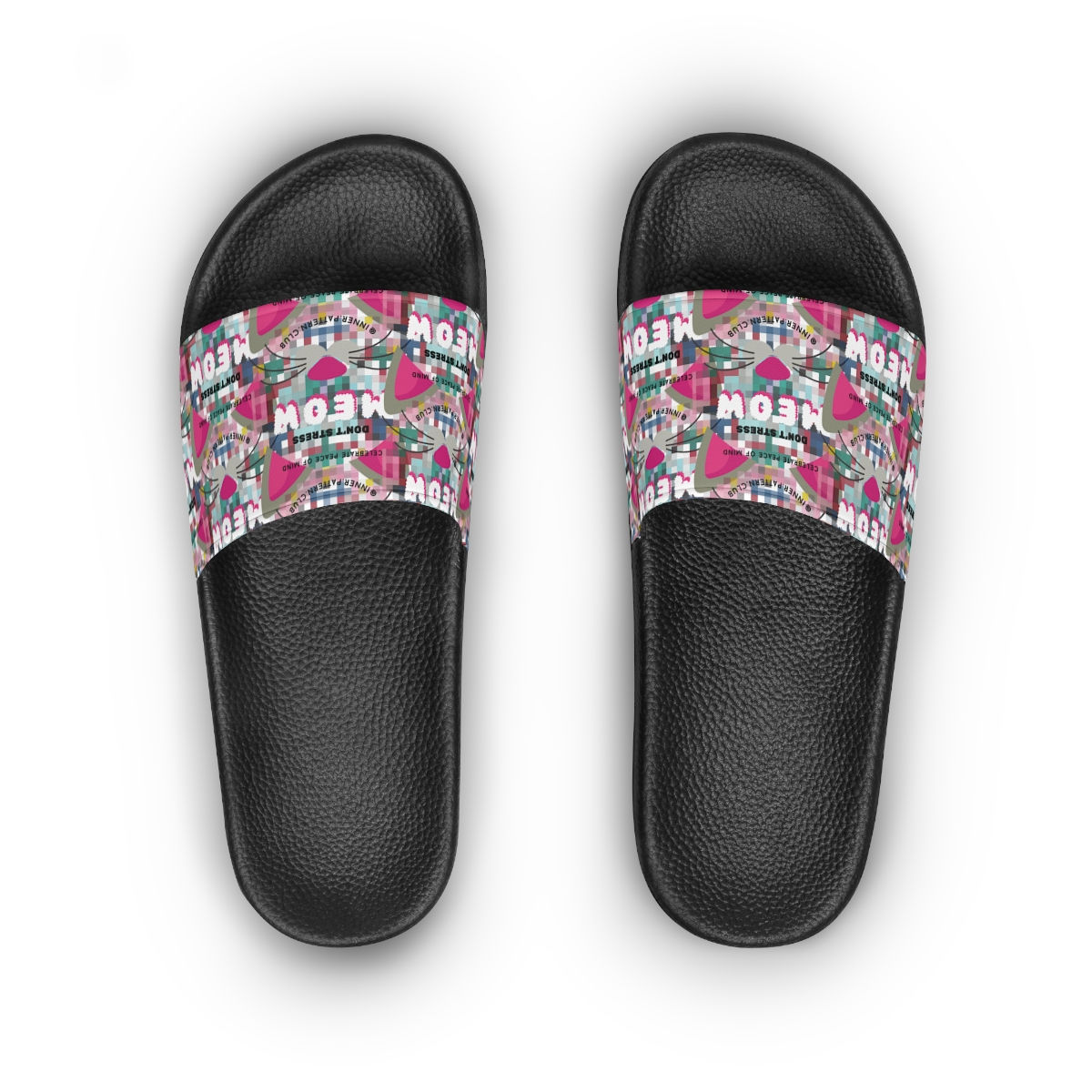 "Don’t Stress Meow" - Women's Slide Sandals