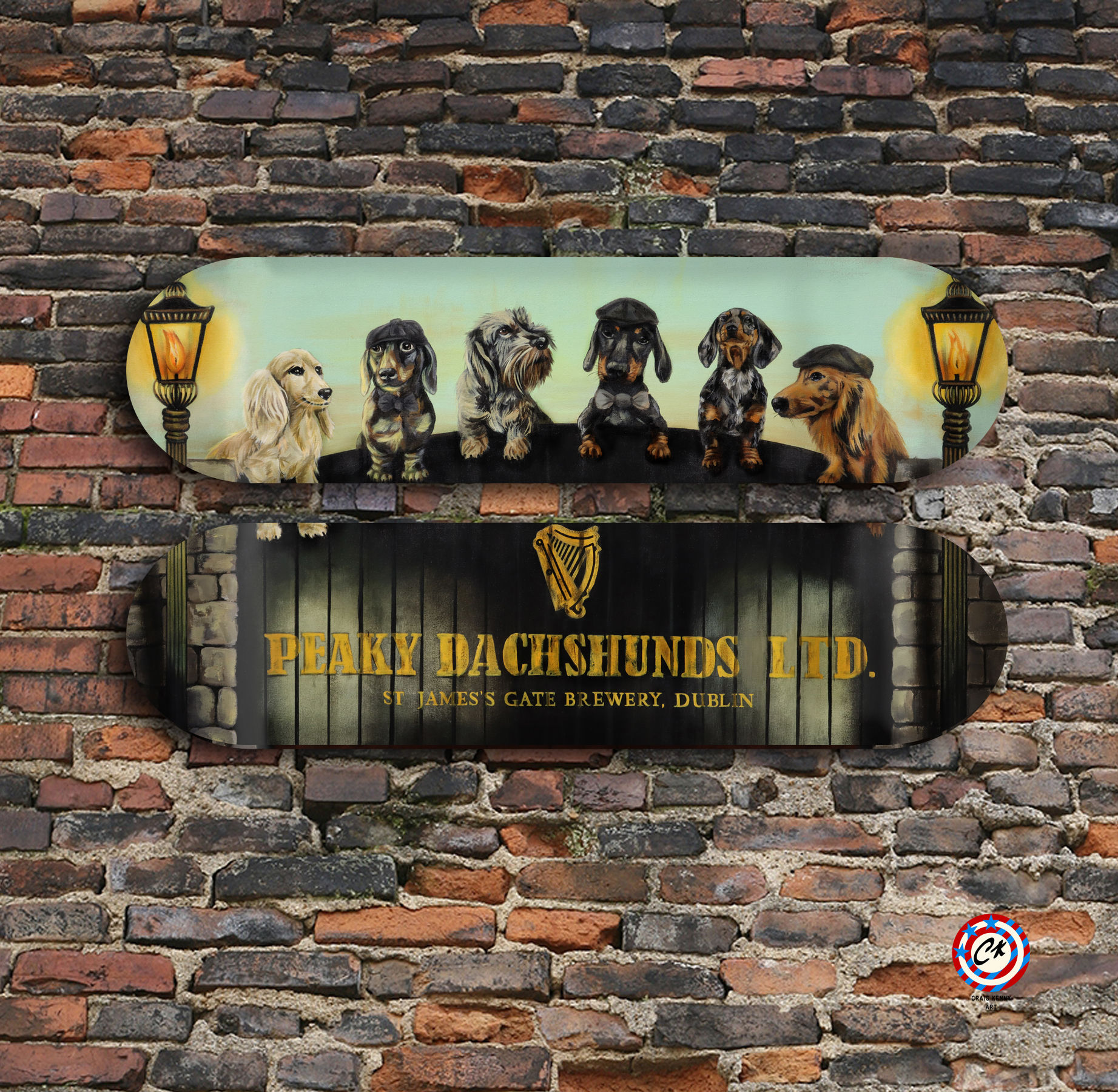 Peaky hounds of Dublin - double skate decks