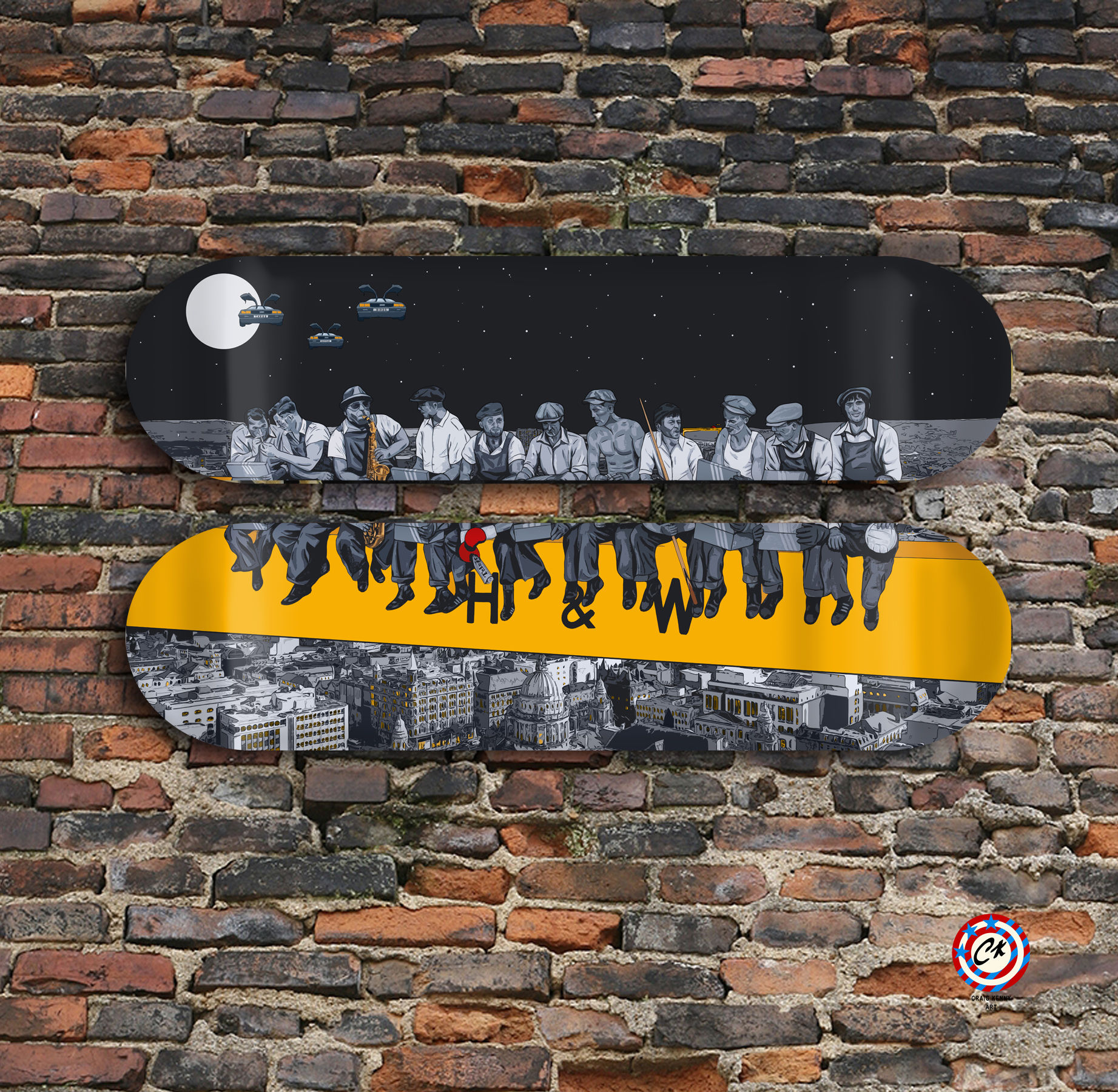 "Moondance" - double skate decks