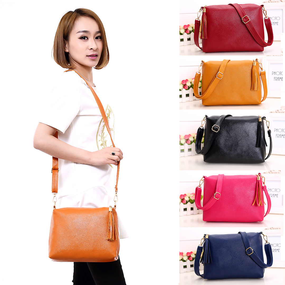 Korean Women's Fashion Simple Tassel Casual Sling Shoulder Bag