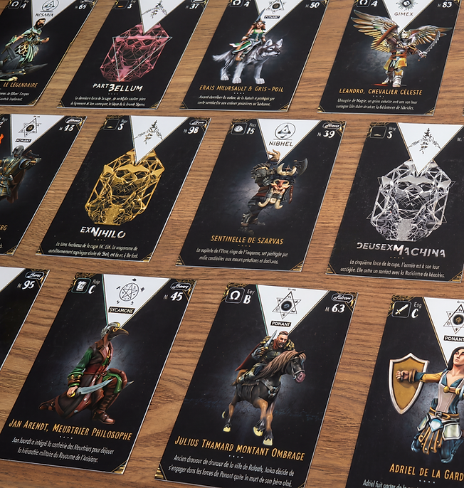 Cartes du jeu Elderia