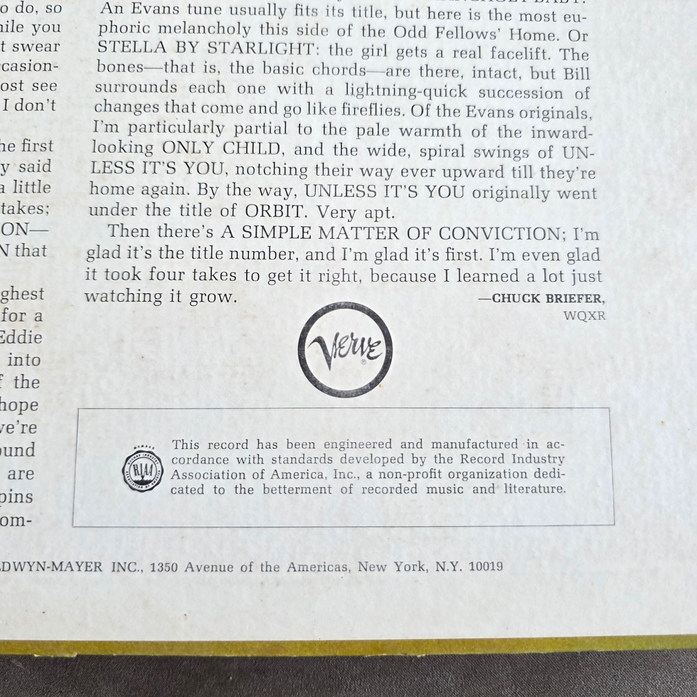 Miniatura: Bill Evans • A Simple Matter of conviction