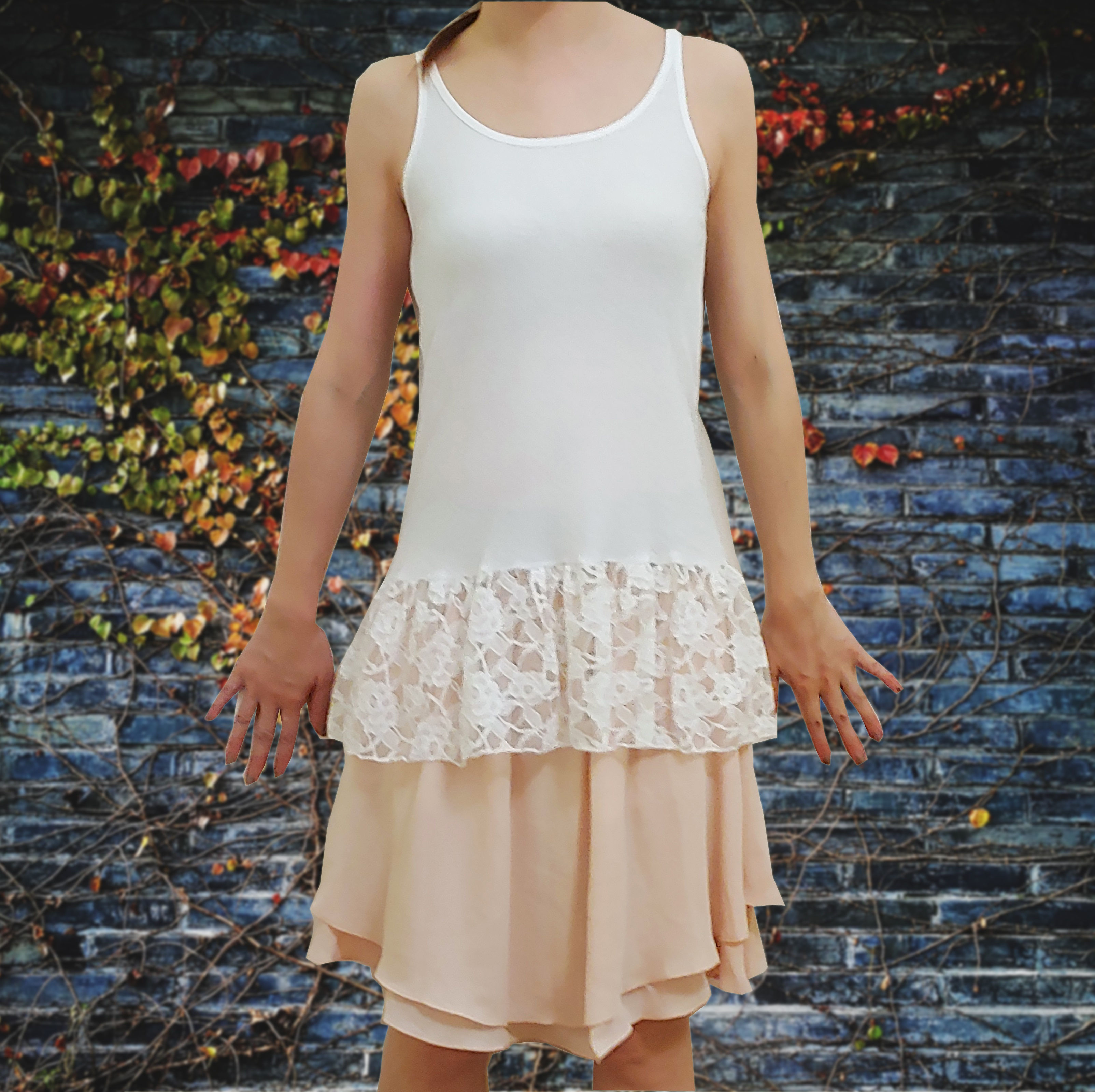 Elegant Lace Long Vest SL38 (Korean Fashion)