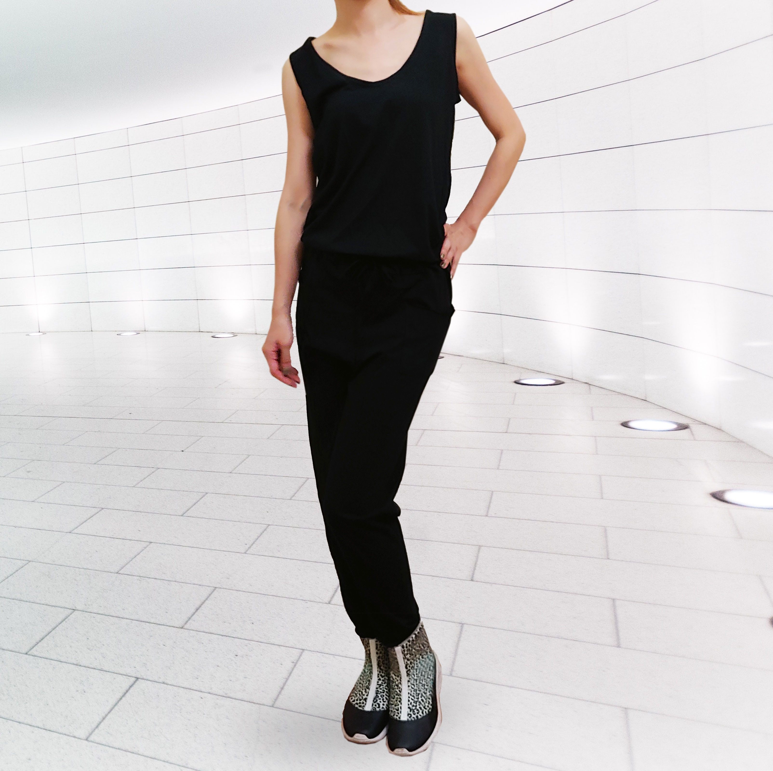 Casual Vest Jumpsuit TR6 (Korean Fashion)