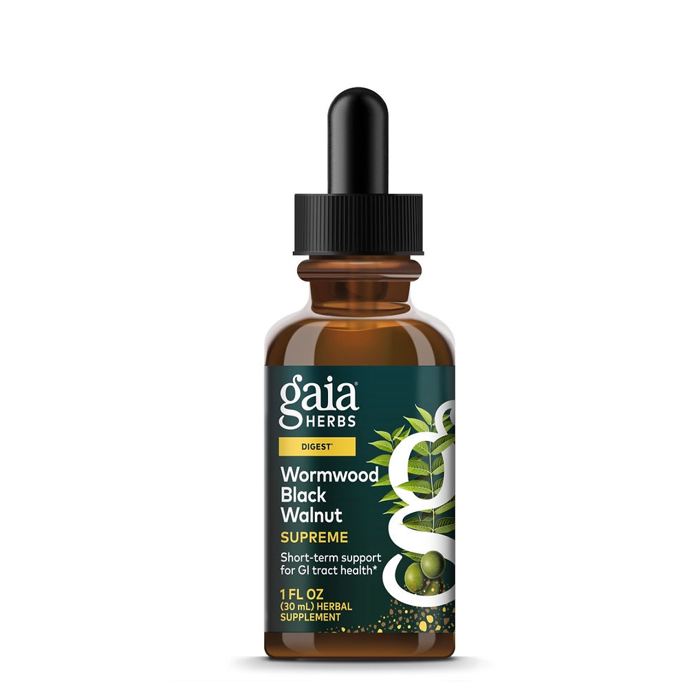 Gaia Herbs Wormwood Black Walnut Supreme Extract front label