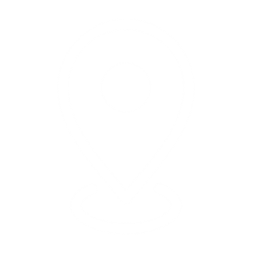 white map pin icon