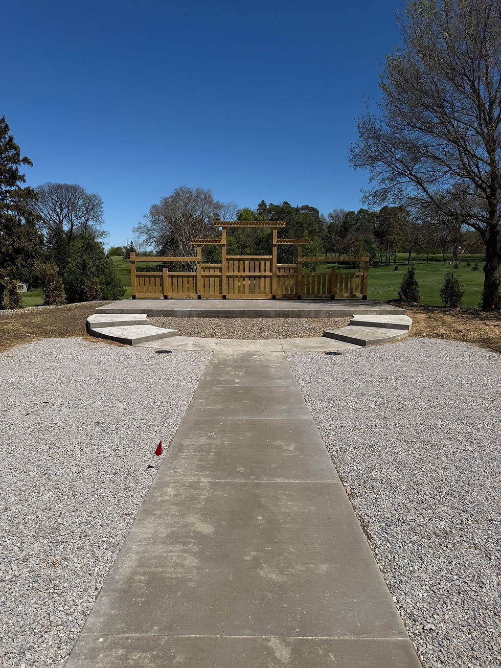 Outdoor wedding venue at a country club