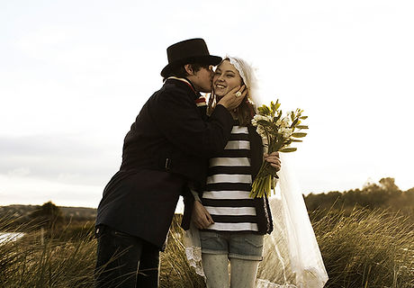 Grungy Bride and Groom