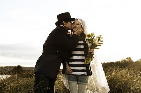 Grungy Bride and Groom