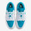 Thumbnail: Turquoise and white Air Jordan 2 sneakers from top view, clean design.
