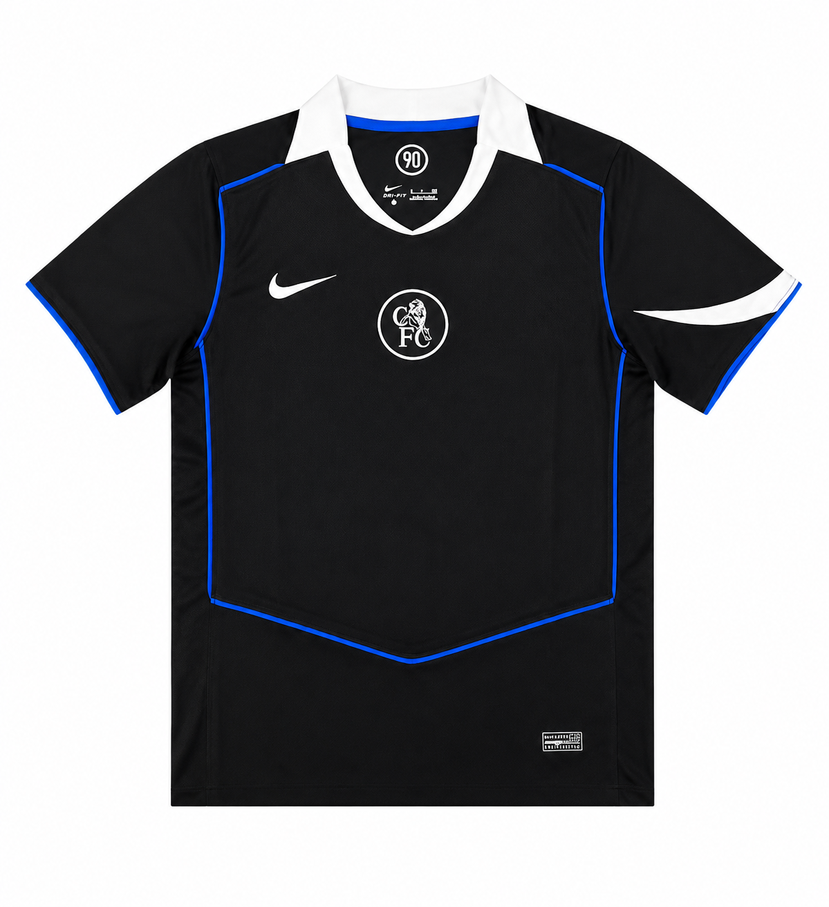 Chelsea FC Retro Black Football Jersey – Short Sleeve