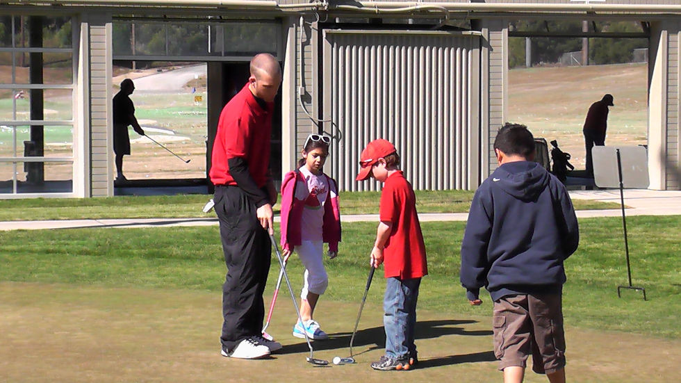 Working on the putting strokes!