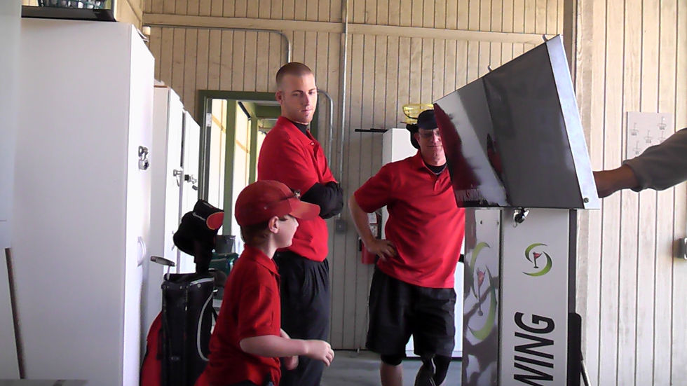 watching our swings in video studio