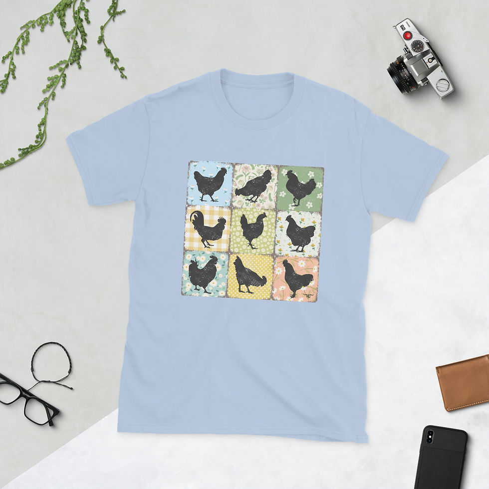 Thumbnail: Chicken Patchwork Unisex T-Shirt
