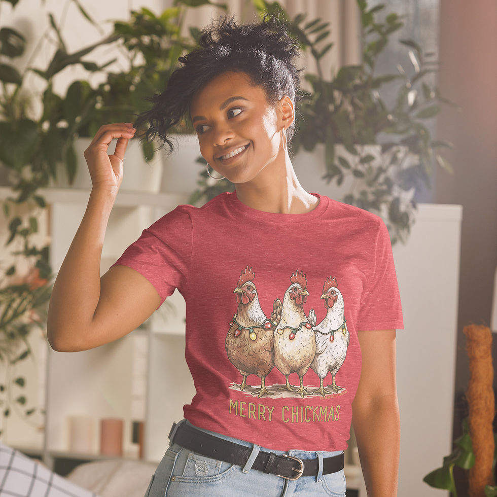 Merry Chickmas Short-Sleeve Unisex T-Shirt