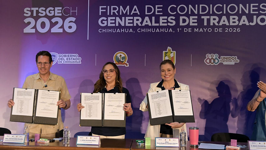 Anuncia Maru Campos incremento salarial del 6% por tercer año consecutivo a trabajadores sindicalizados