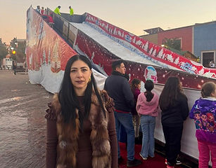 Síndica Dalila Villalobos inspecciona Mega Tobogán de Hielo por uso de recursos públicos y condiciones de seguridad