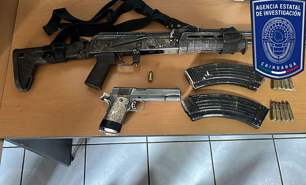 Aseguran armas de fuego en Guachochi