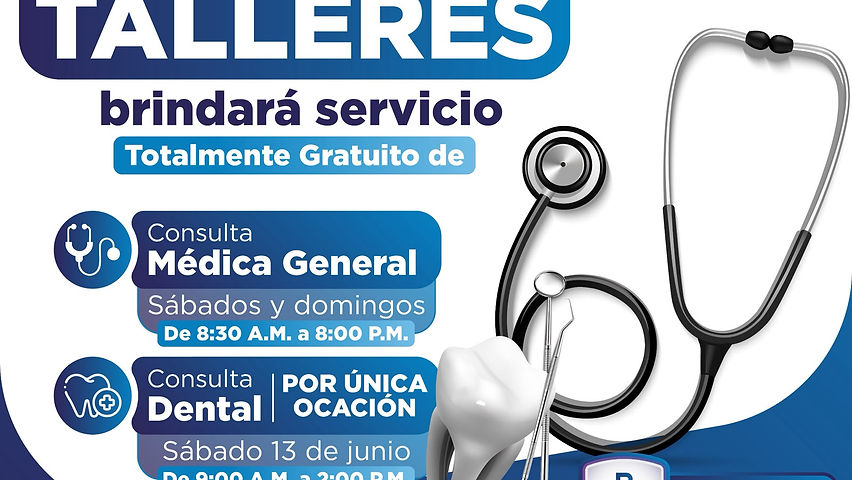 este sabado brindara medico cerca de ti atencion dental gratuita en la colonia talleres