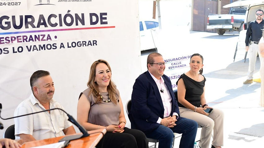 inauguran pavimentacion con concreto hidraulico en la colonia che guevara