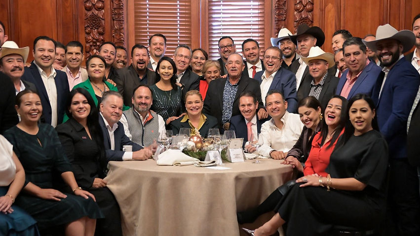 Agradece Maru Campos a alcaldes por su trabajo durante el brindis navideño en Palacio de Gobierno