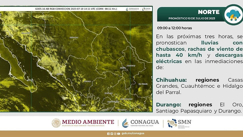 Lluvias, viento y ¡mucho calor! En Parral esta semana