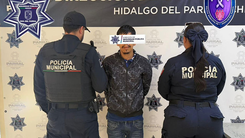 detenido por agredir a su esposa en la colonia parral vive