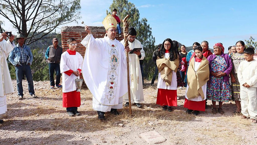 Construirán templo en el centro ceremonial indígena de Guadalupe y Calvo