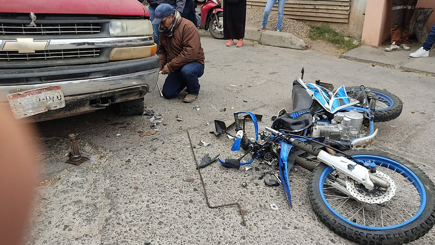 esionado en choque ocurrido en la roes de la evolucin