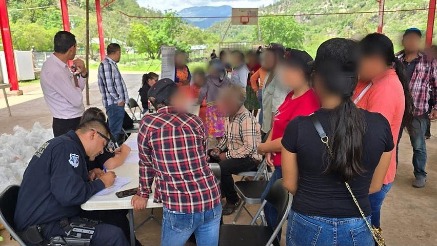 fiscalia zona sur y ceave llevan atencion integral a familias de cinco llagas en guadalupe y calvo