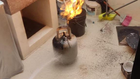 explosion de gas generada por un calenton espanol