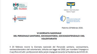VI Giornata Nazionale del Personale Sanitario – Comunicato congiunto degli Ordini delle Professioni Sanitarie di Palermo – 20 febbraio