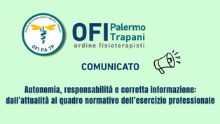 locandina del comunicato OFI Pa TP su autonomia responsabilità e informazione
