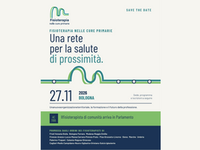 locandina fisioterapia nella cure primarie - una rete per la salute di prossimità