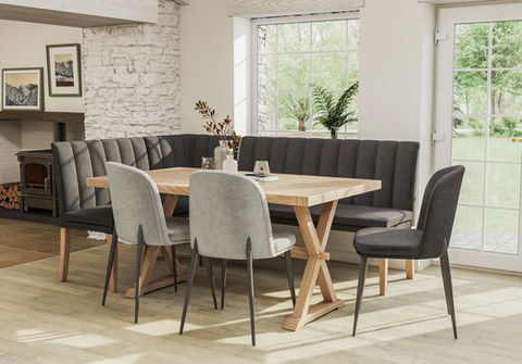 Corner-bench ,  table & chairs.