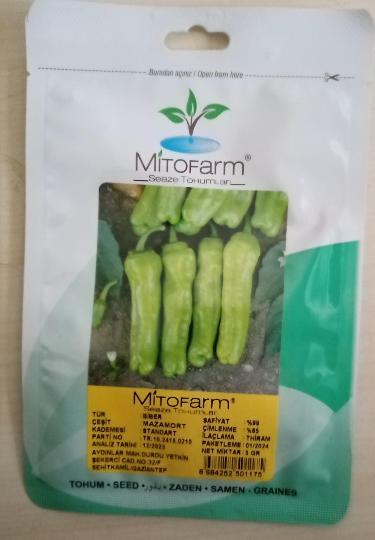 Mitofarm Mazamort Biber Tohumu 5 Gr