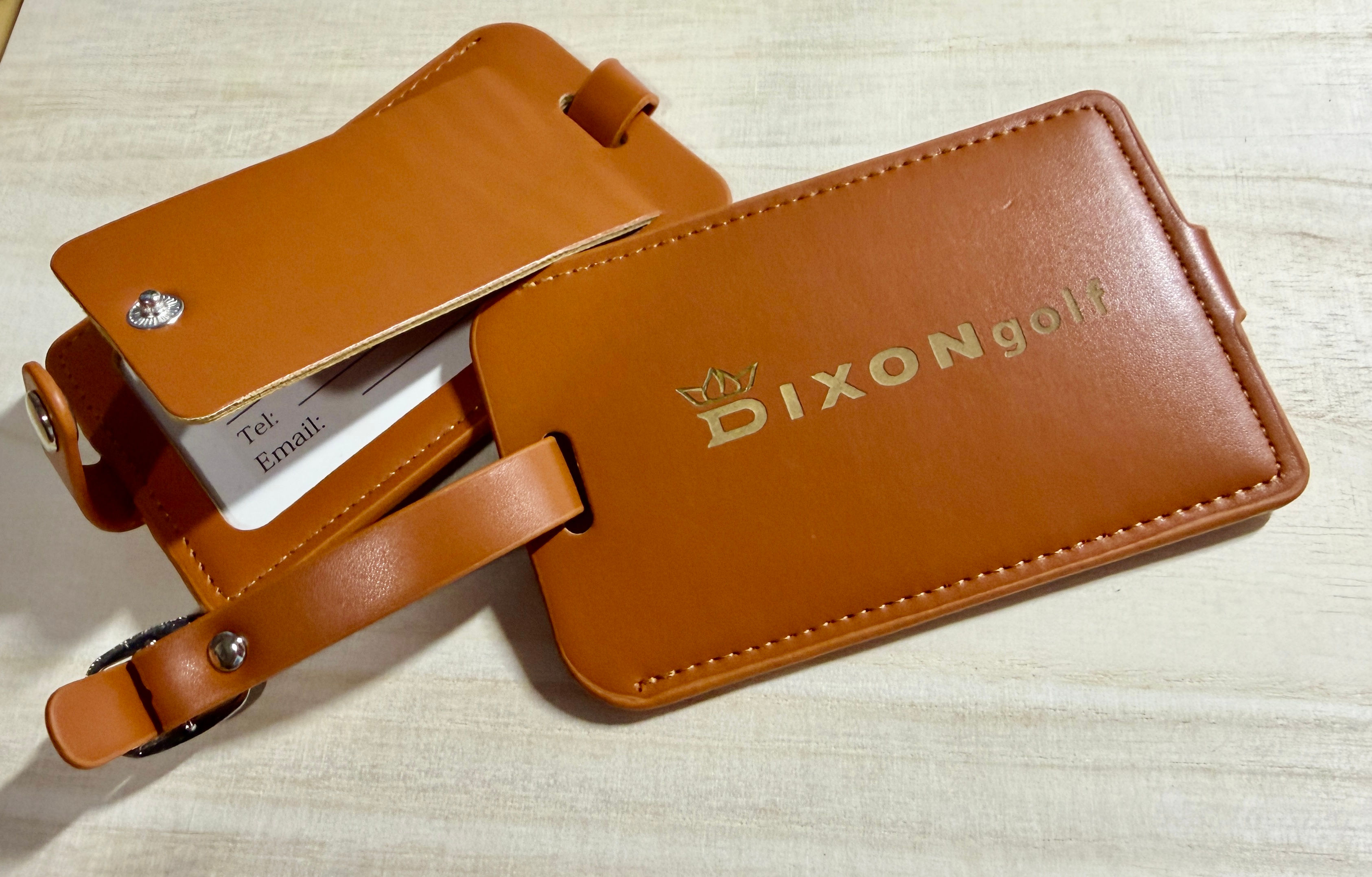 Golf Bag Tag/Luggage Tag Vegan Leather